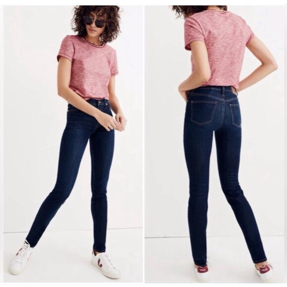 Madewell Denim - Madewell 9" Mid-Rise Skinny Jeans Larkspur Wash TENCEL Denim Edition Size 26